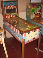 Image # 54423: Fun-Fair Cabinet - Full View 
(The lockdown bar is not original to this game but appears to be the same style. Serial number 2161.)