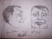 Image # 40713: Funhouse Sketches Of Rudy 
(Signed by Larry DeMar, Pat Lawlor, and John Youssi)
