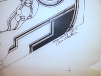 Image # 70365: Future Spa Black Line Drawing - Detail 
(Artist is Dave Christensen.Ink/felt pen on sepia Mylar.Dimensions 28 by 44 inches.)