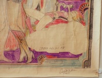 Image # 71257: Future Spa Original Backglass Artwork - Unframed - Detail 
(Artist is David Christensen.Colored pencil on drafting paper.Full dimensions are 28 inches wide by 26 inches high.)