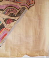 Image # 71259: Future Spa Original Playfield Artwork - Unframed - Designer Signature 
(Artist is David Christensen.Colored pencil on drafting paper.Full dimensions are 28 inches wide by 43 inches high.)