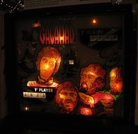 Image # 46726: Galahad Illuminated Backglass 
(Serial number 1053.)