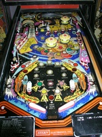 Image # 32978: Galaxy Playfield 
(The design on the spinning target does not match the one shown on the manufacturer flyer.)