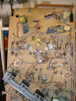 Image # 37308: Gamatron Under Lower Whitewood Playfield 
(This whitewood was made into a fully operational game by a collector.)