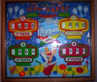 Image # 34362: Gay Paree Backglass 
(Serial number 18901.)